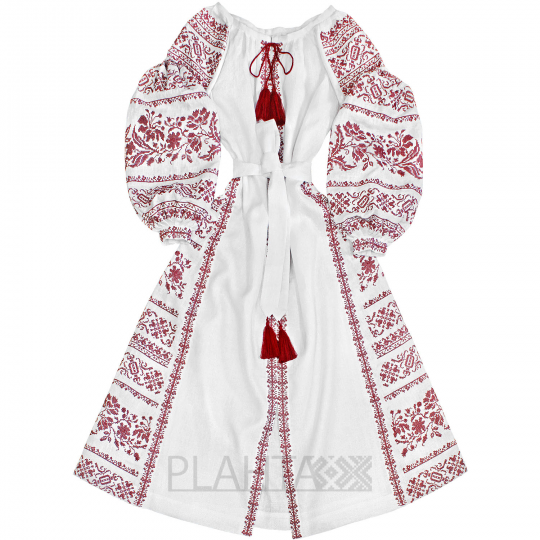 Довга біла сукня 